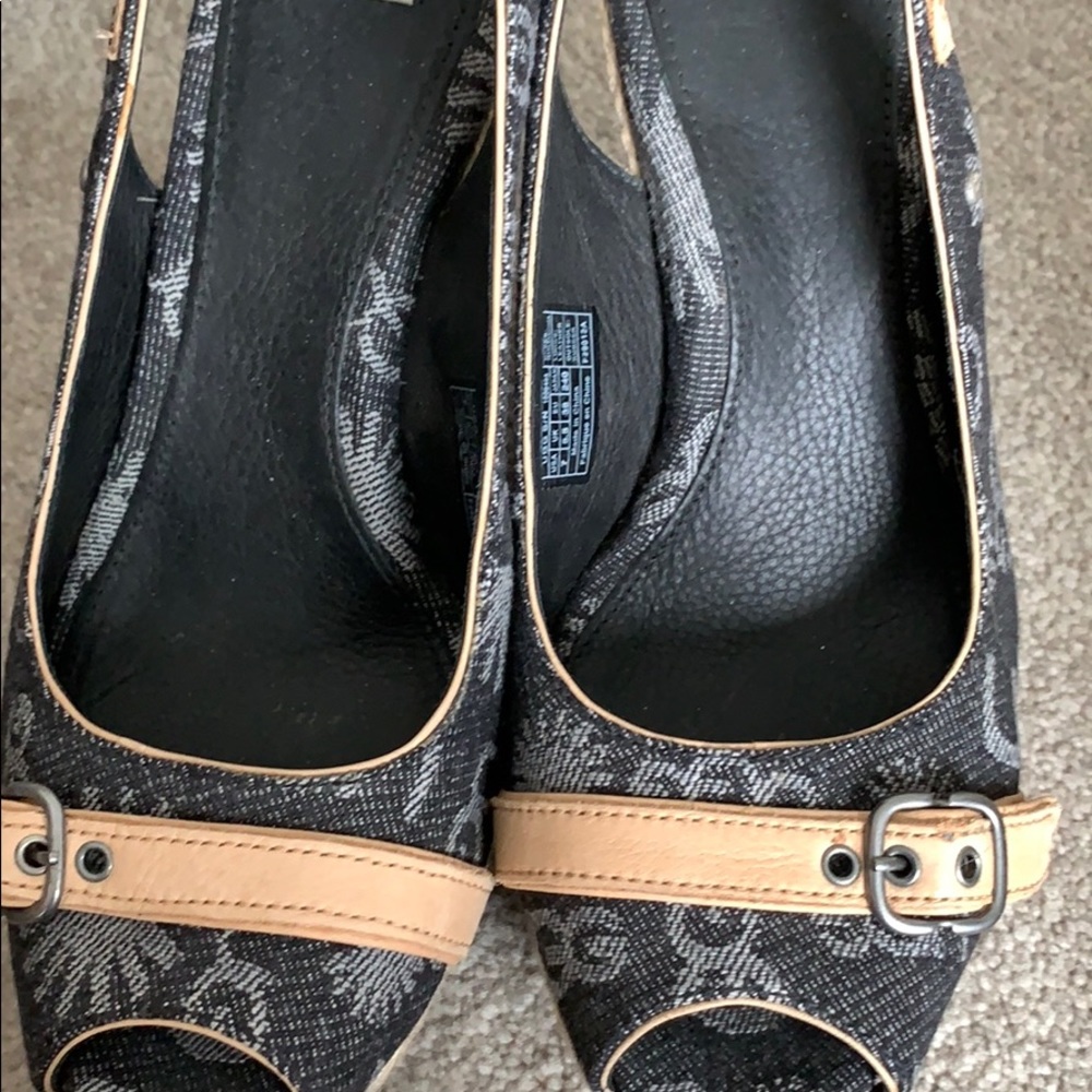 Ugg Black Signature Sling Back Shoes Size 7